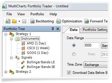MultiCharts - Portfolio Trader